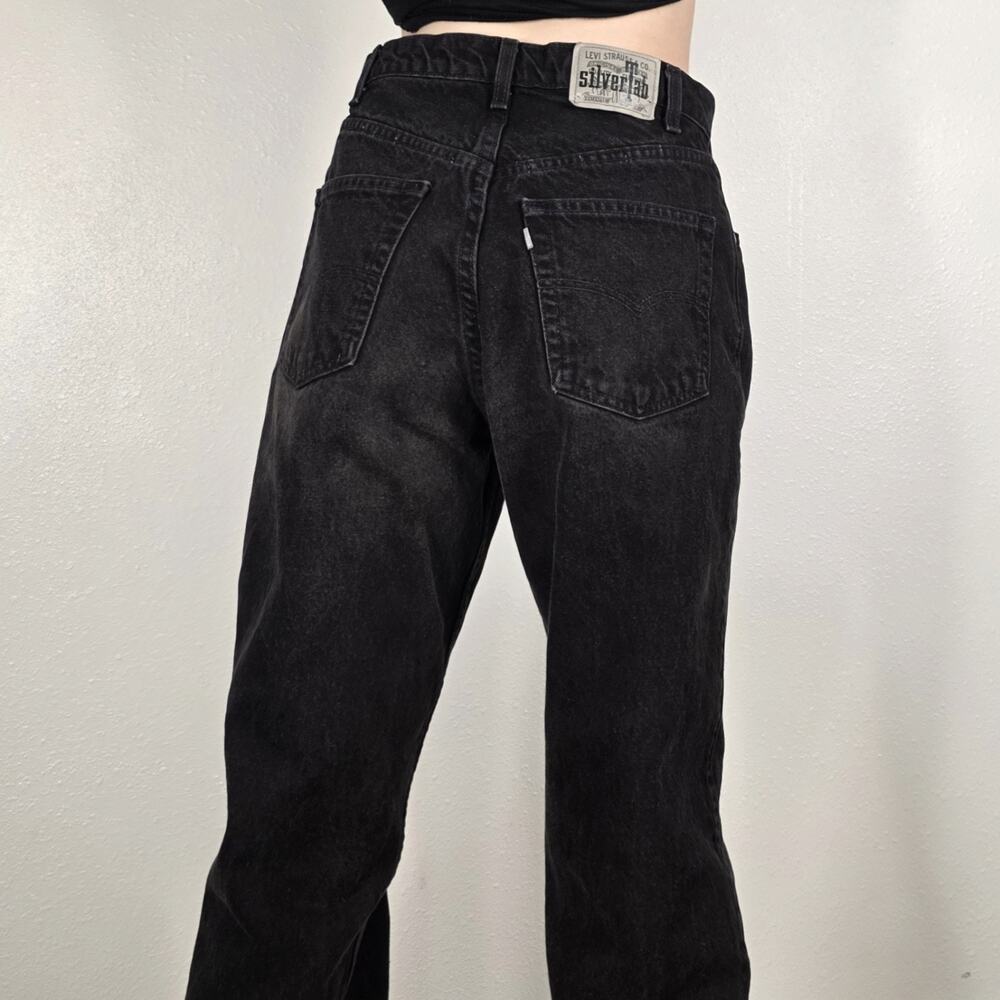 VIT 90s Levi's Silver Tab Loose Black Jeans Baggy High Rise Womens Skater 31X33
